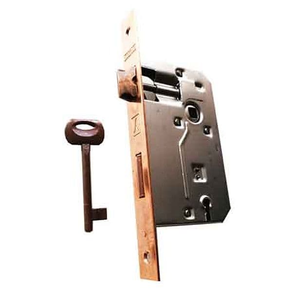 Serratura per Porte in Legno Patent Frontale Bordo Quadro Bonaiti 1016810 - 2