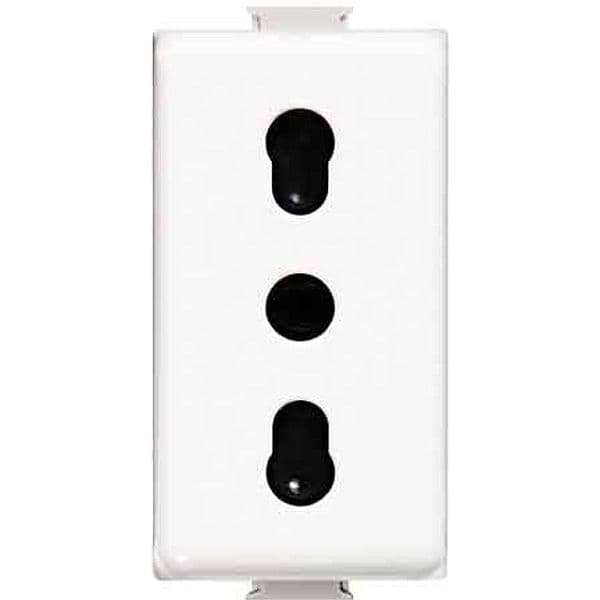 Presa Bivalente Matix Bticino 10 e 16 A 250V 2P con T Bianco