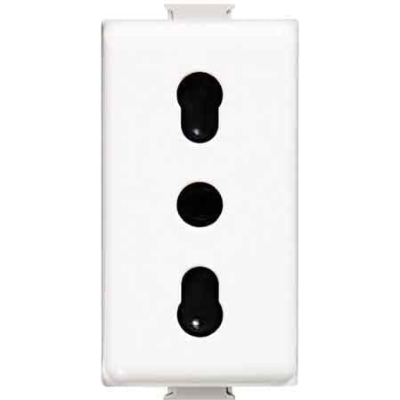 Presa Bivalente Matix Bticino 10 e 16 A 250V 2P con T Bianco - 2