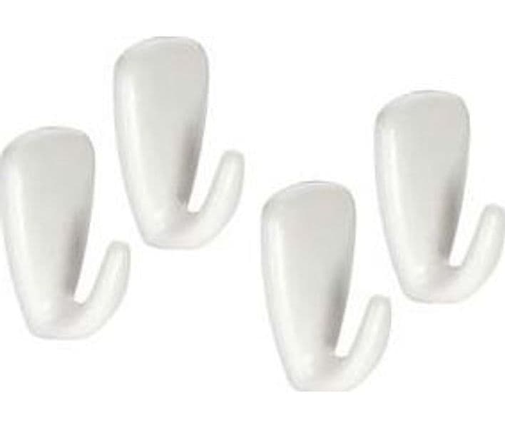 Gancio Adesivo Piccolo in Plastica PZ.4 Presto 2 CMX3 Tescoma 6 Pezzi - 2