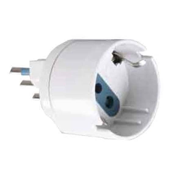 Adattatore Semplice Schuko Bivalente 10A Ideal Star Presa 10A 2P con T - 2