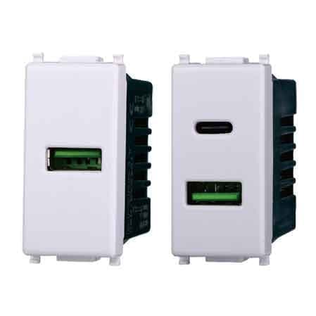 Alimentatore da Incasso Starlight 1 Presa USB con 1 Presa Elettroit 3,1A - 2