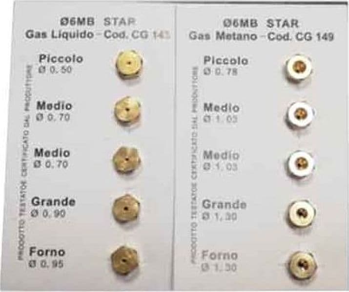 Set 5 Ugelli Gas per Cucina per Metano – Autres