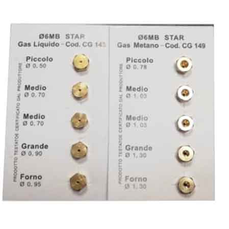Set 5 Ugelli Gas per Cucina per Metano - 2