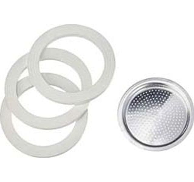 Set Guarnizioni Moka PZ.3 + 1 Filtro 9 Tazze Bialetti 6 Blister