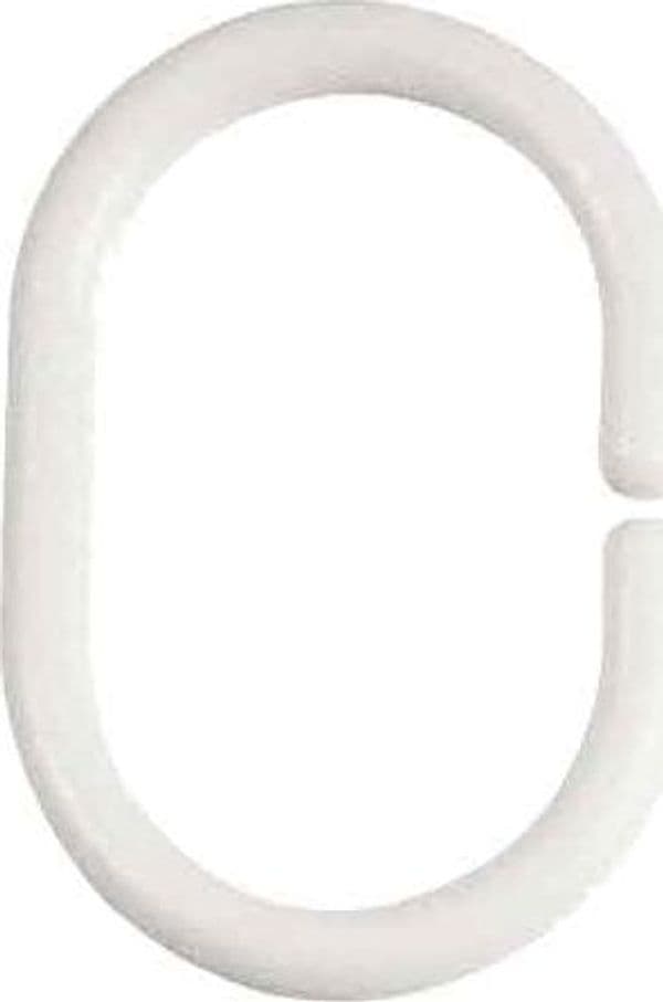 Anelli in Resina per Tenda Doccia Bianco Gedy - 2