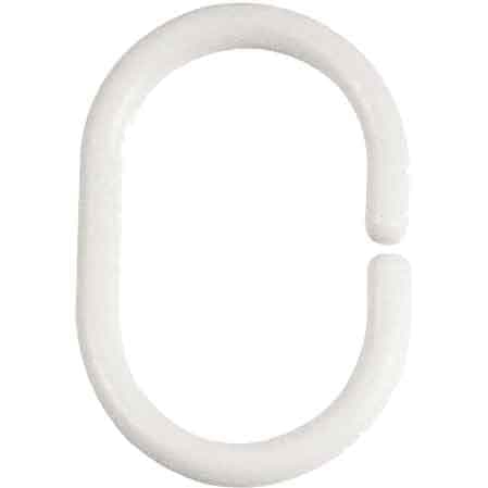 Anelli in Resina per Tenda Doccia Bianco Gedy - 2