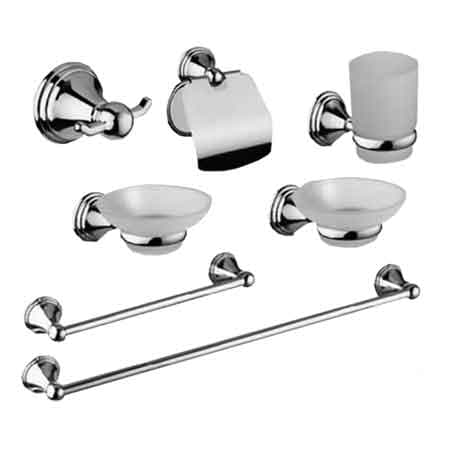 Set Bagno Sara Cromo Vetro 7 Pezzi - 2
