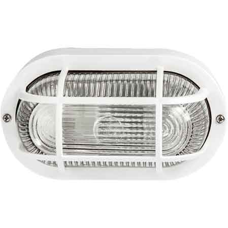 Plafoniera Ovale Efesto con Griglia Colore Bianco - 2