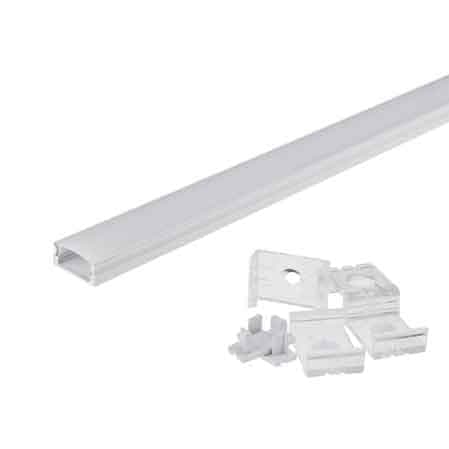 Canalina per Strip LED 5191 17,6 x 7 mm Larghezza Interna Max Barra 2 Mt - 2