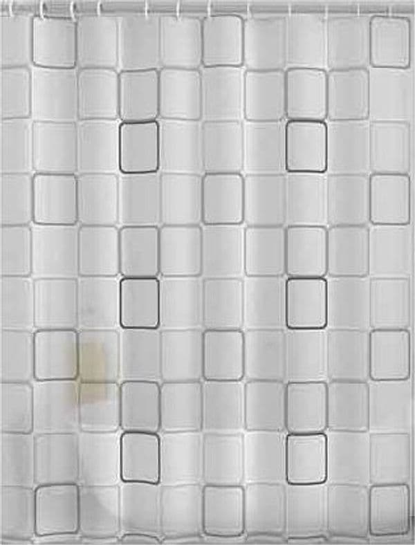 Tenda Doccia in Peva Domino 180 x 200 cm Grigia Gedy