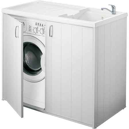 Mobile Coprilavatrice 2 Ante Reversibile Cm 109X60X92,5H - 2