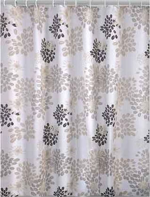 Tenda Doccia in Poliestere Caffe 120 x 200 cm Gedy Bianco Beige Marrone