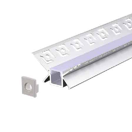Canalina per Strip LED 5166 12 x 24 mm Barra 2 Mt - 2