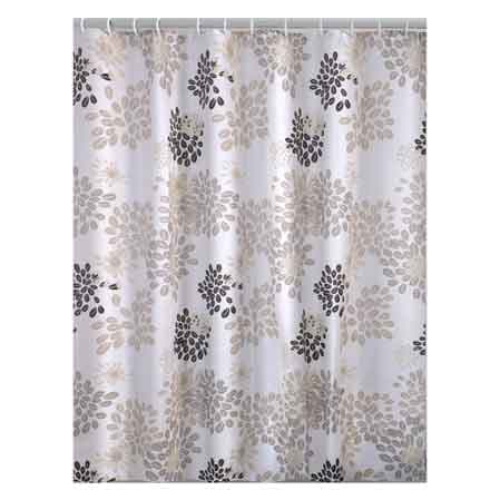 Tenda Doccia in Poliestere Caffe 180 x 200 cm Gedy Bianco Beige Marrone - 2