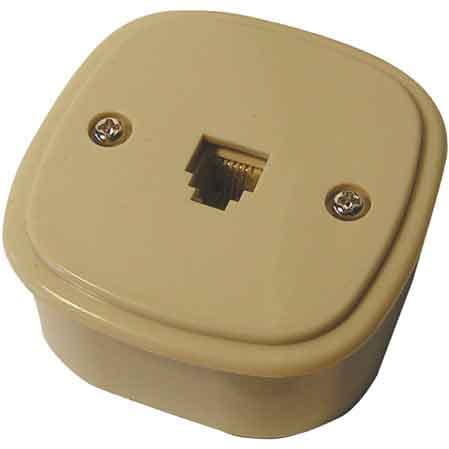 Presa Telefonica da Parete Modulare Plug 6 x 4 C - 2