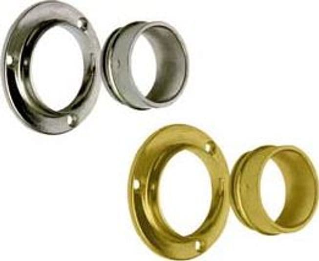 Reggitubo per Armadio a Ghiera Svitabile Ø 18 mm Mm, Cromato 5 Pezzi - 2
