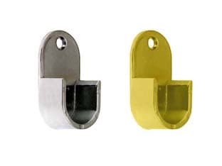 Reggitubo Laterale per Tubo Tondo Ø 18 mm Mm, Oro Lucido 10 Pezzi - 2