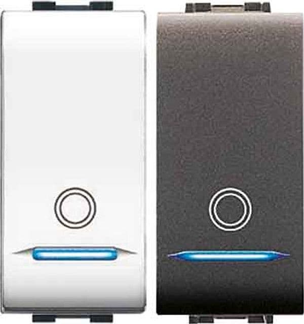 Pulsante Unipolare Illuminabile Mylife 16AX 250V Ec Elettrocanali Bianco - 2