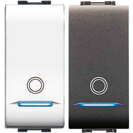 Pulsante Unipolare Illuminabile Mylife 16AX 250V Ec Elettrocanali Grigio - 2