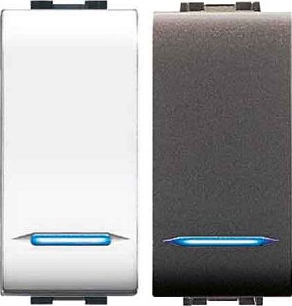 Interruttore Unipolare Illuminabile Mylife 16AX Ec Elettrocanali Bianco - 2