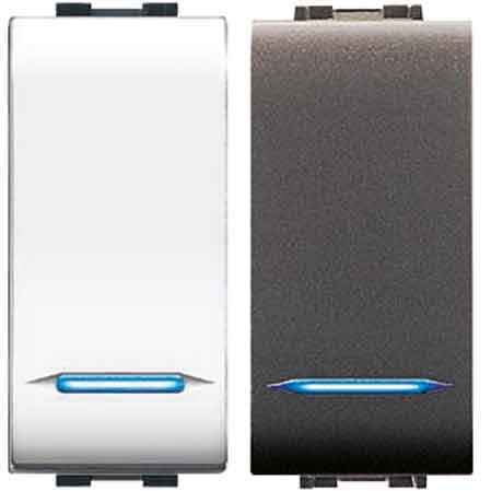 Interruttore Unipolare Illuminabile Mylife 16AX Ec Elettrocanali Bianco - 2