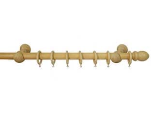 Bastone in Legno con Accessori Ø 23 mm Naturale 160 cm - 2