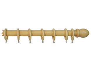 Bastone in Legno Senza Supporti Ø 35 mm Naturale 160 cm - 2
