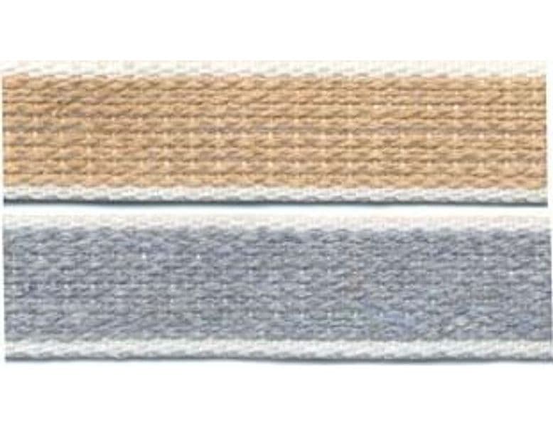 Cintino Cotone Avana e Grigio per Avvolgibili 50 Mx 22 Mmh. in Rotolo 20 g - 2