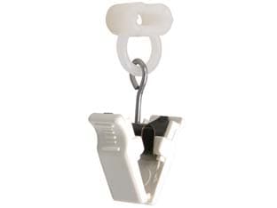Scivolanti per Tenda con Pinzetta in Nylon 250 Pezzi - 2