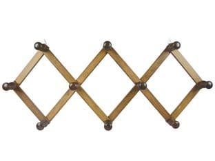Appendiabiti Estensibile in Legno 10 Posti Noce 32 CMX79 - 2