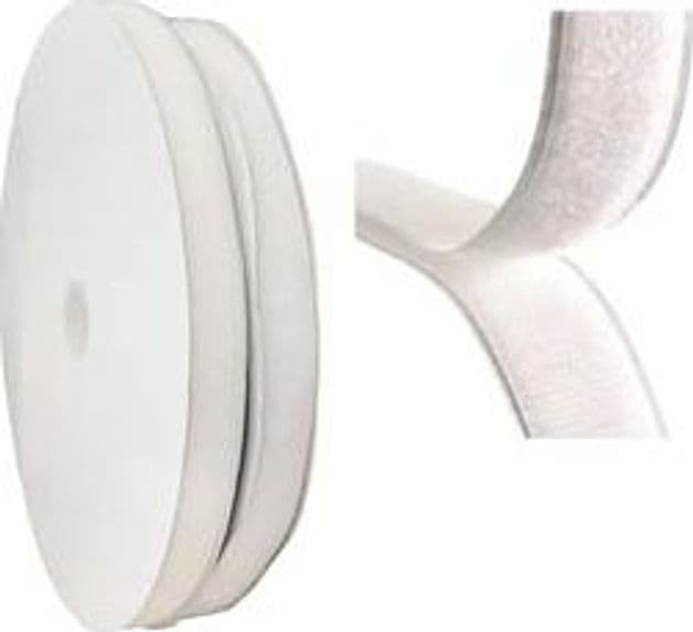 Fettuccia Velcro Bianca 20 mm Maschio Femmina Non Adesiva 25 m - 2