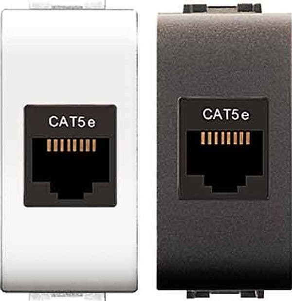 Presa Telefonica Mylife RJ45 Cat 5E Utp Ec Elettrocanali Grigio