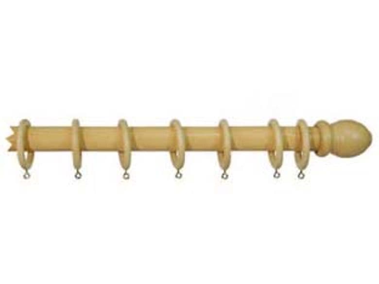 Bastone in Legno Senza Supporti Ø 35 mm Naturale 200 cm - 2