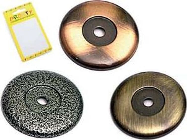 Basetta Grande Anticata Ø 36 mm Ottone Spazzolato Conf. BL.2 Pz - 2