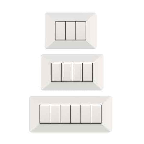 Placca Coprinterruttore Bianca Easy 3 Posti Ec Elettrocanali - 2