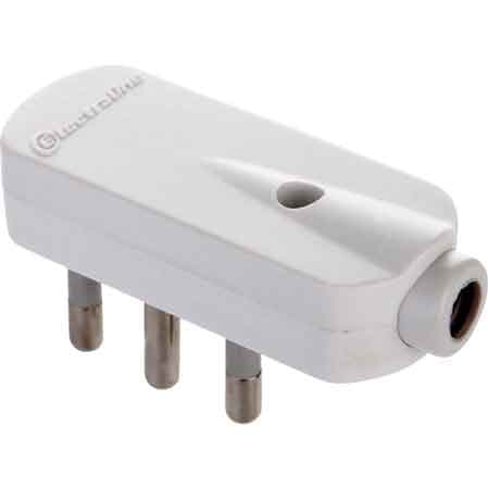 Spina Mobile a 90 ° 16A 2P con T Bianco - 2