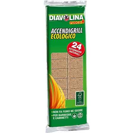 Accendigrill Ecologico Diavolina 100 Cubi 6 Pezzi - 2