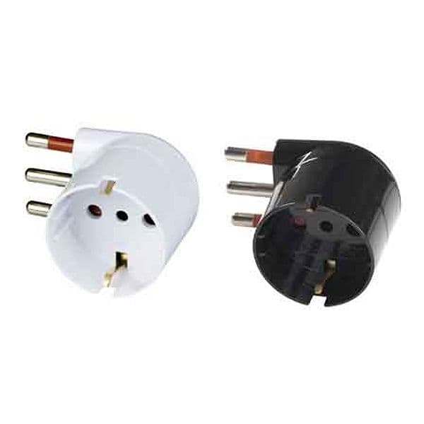 Adattatore Salvaspazio 90 ° Schuko 16A Rosi Prese 10 2P con T Colore Bianco