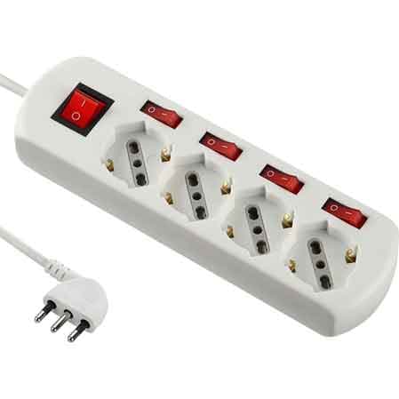 Multipresa con Interruttori Indipendenti 4 Posti Electraline - 2