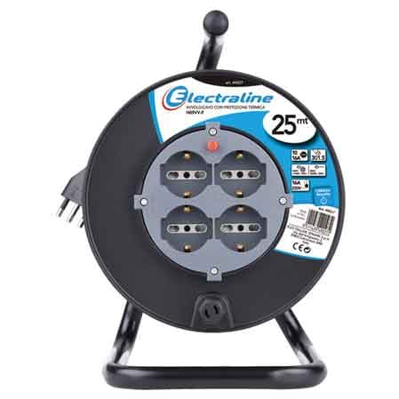 Avvolgicavo Domestico con Cavaletto 15 m Electraline - 2
