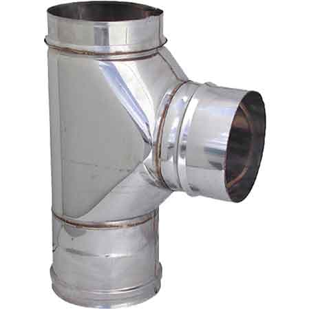 Raccordo a T 90 ° per Canne Fumarie Ee ? 180 mm - 2