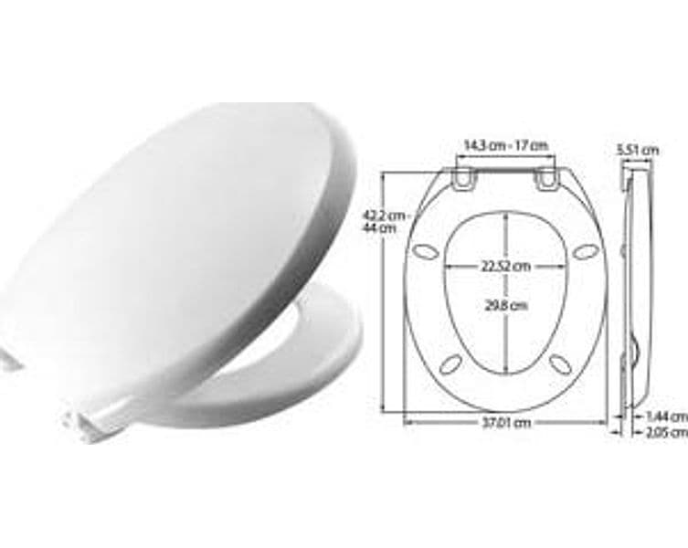 Sedile WC Universale Atlantico Coprivaso Copriwater Bemis - 2