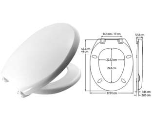 Sedile WC Universale Atlantico Coprivaso Copriwater Bemis - 2