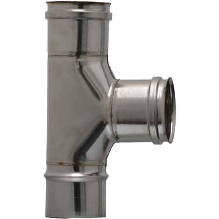 Raccordo a T 90 ° per Canne Fumarie Mff M Doppia Femmina Ee ? 80 mm - 2
