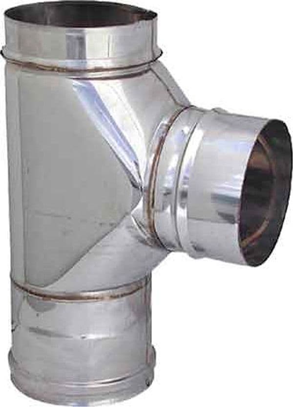 Raccordo a T 90 ° per Canne Fumarie Ø 150 mm - 2