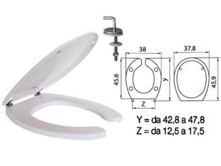 Sedile WC in Termoindurente per Disabili Help Bianco Coprivaso Copriwater - 2