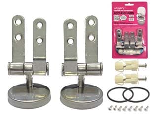 Cerniere per Sedili WC Universali Brevettate in Acciaio Inox 10 Pezzi - 2