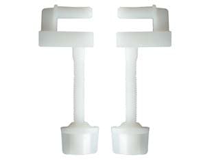 Cerniere per Sedili WC in Plastica Bianca 25 Coppia - 2