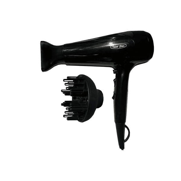 Asciugacapelli Professionale agli Ioni Ideal Star 1800 2200 W con Diffusore - 2